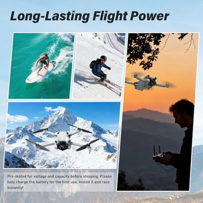 Mini 3/4 Series Intelligent Flight Battery 2Pack 3850mAh 7.38V Replacement Battery Compatible with DJI Minin 3/3 Pro/ 4 Pro Up to 47 Mins Flight Time - style: 2PACK