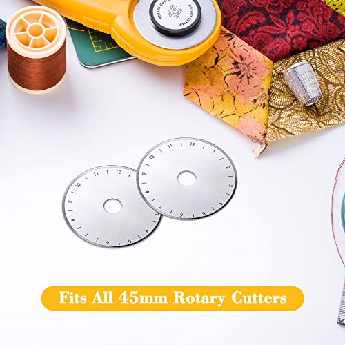 Shimeyao 36 Pack 45mm Rotary Cutter Blades Replacement for Fabric Quilting
