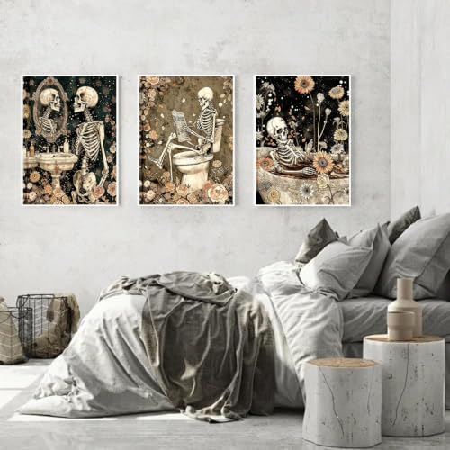 3 Pack Skull Diamond Art Kits for Adult Diamond Painting Kit for Beginner - color: DP04608