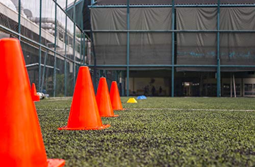 9 Inch Plastic Training Traffic Cones, Sport Cones, Set of 10/12/24 - color: 12 Pack Orange