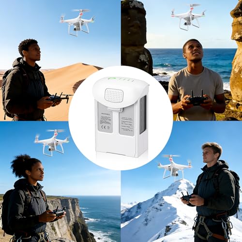 Phantom 4 Series Batteries 5870 mAh/15.2V Compatible with DJI Phantom4/4 Pro/4Pro V2.0/4 Advanced Drone Max 30 Minutes Flight Time Rechargeable Replacement Phantom 4 Pro Batteries (2-Pack) - style: phantom 4 battery*2