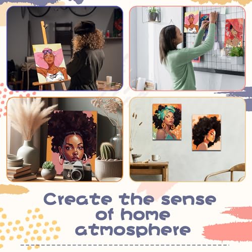 Sherr 108 Pcs Lady Sip and Paint Kit, Pre Drawn Canvas for Adults - style: Lady
