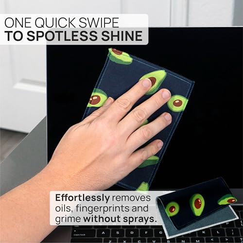 Microfiber Wholesale Quick Cloth Glasses Cleaning Cloths 5x7 Avocado 2-Pack - color: Avocado, size: 5"x7"