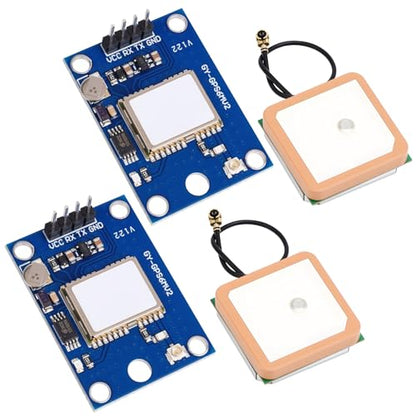 GY-NEO6MV2 NEO-6M GPS Module for Arduino, STM32, Raspberry Pi, ESP32 2pcs - size: 2