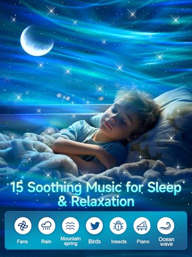 One Fire Northern Lights Projector Galaxy 7-15 Year Old Boy Birthday Gifts - color: Black