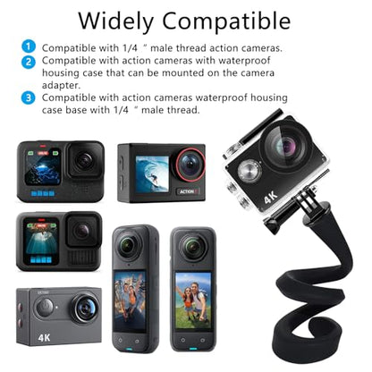 Flexible Camera Mount Compatible with GoPro Action Camera, 16.5Inch (42CM)