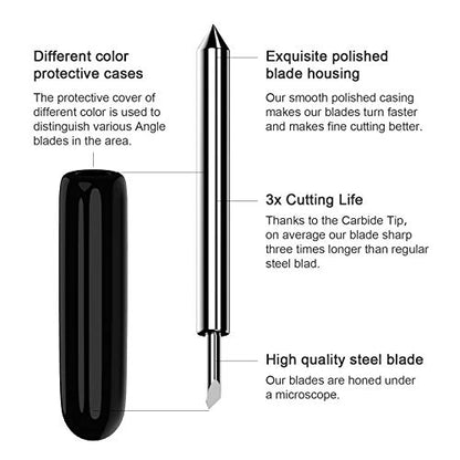 Hadwoer 10-Pack Premium Fine Point Blades Compatible with Explore/Maker - color: Black-10pcs Premium Fine Point Blades
