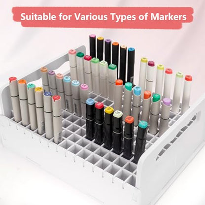 SANFURNEY Marker Pen Organizer Holder for Carts, 180 Slots - size: 180-slot