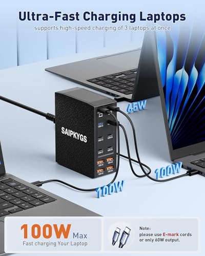 1000W USB Charging Station,12-Port USB C Charger Block with Dual 100W PD - color: Black