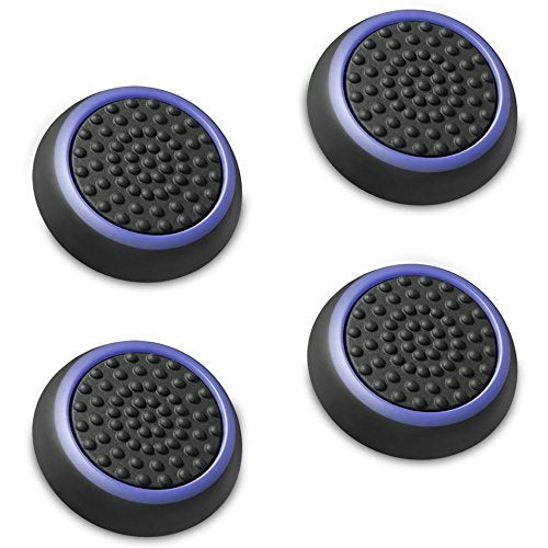 Fosmon Performance Thumb Grips Gaming Controller Joystick Caps Blue, 2 Pair - color: Black & Blue (Set of 4)