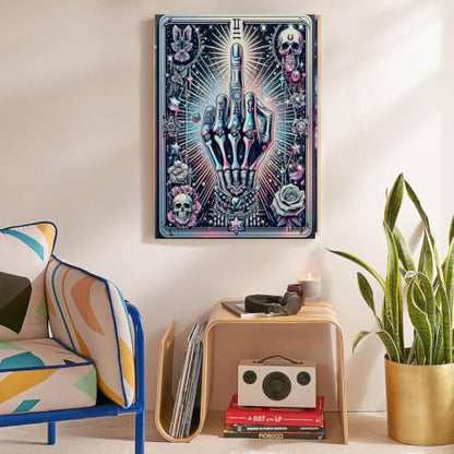 ZeeLionArt Diamond Art Kit, Halloween Middle Finger Tarot, 12 x 16 Inch - color: DP04331