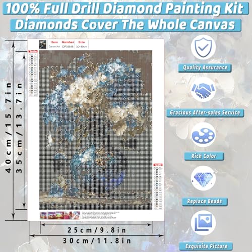 Hydrangea Diamond Art Kits for Adults Diamond Painting Kit for Beginner - color: DP03846