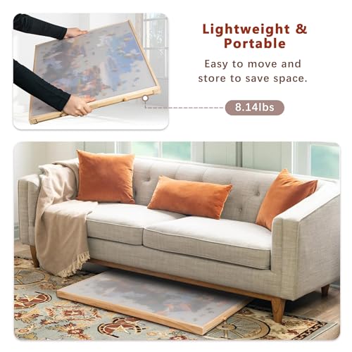 Becko US 1000 Piece Tilting Puzzle Board with 4 Drawers & Protective Cover - size: 1000 pieces