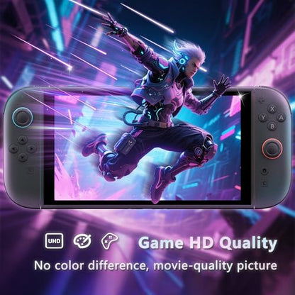 JZG 2 Pack Tempered Glass Screen Protector for Nintendo Switch 2 (2025), Auto Alignment Kit, Bubble Free Installation, Touch Sensitive, Ultra Clear HD Anti Scratch, Dust Removal