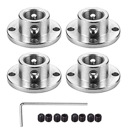 4Pcs 12mm Flange Coupling Connector, Rigid Guide Model Coupler Accessory, Shaft Axis Fittings for DIY RC Model Motors - size: 12mm