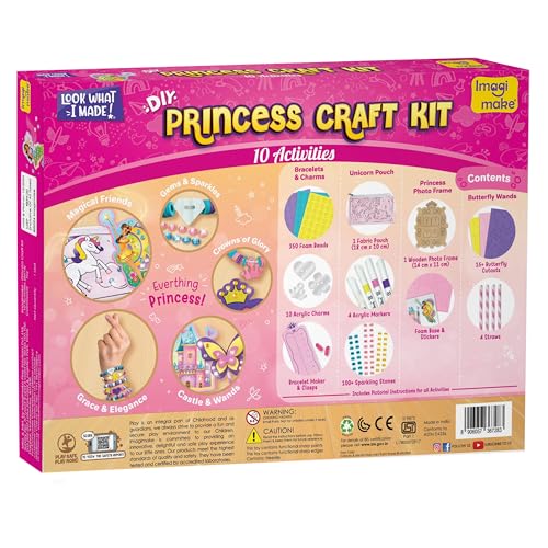 Imagimake Princess Craft Kit, 10 Mess-Free Creative Activities for Girls - style: Princess Craft Kit