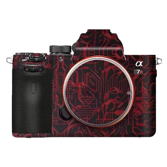 Anti-Scratch Camera Cover Skin Sticker for Sony Alpha A7RV A7R5 A7RM5 Protector Vinyl Film Skin Protective Decoration (Circuit Red) - color: Circuit Red