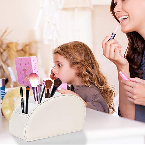 SITHON Remote Control Holder with 5 Compartments - color: Beige, size: Small