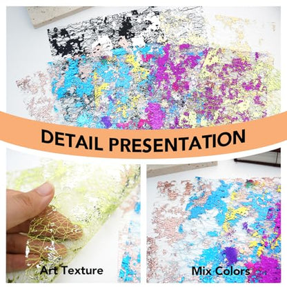 Colorful Textured Fabric Paper(gilded mesh, Close to A5 size) - color: gilded mesh