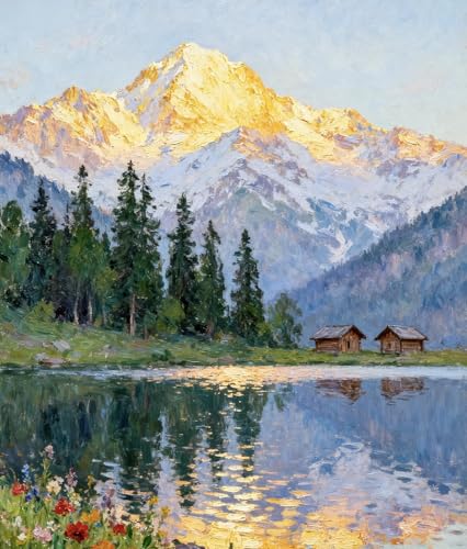 ARPADAMO Snowy Mountains Diamond Art Kits for Adult Diamond Painting12x16in - color: DP04092