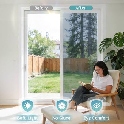Haton Window Tint for Home, One Way Film, Silver 29.5" x 78.7" - color: Silver Silver, size: 29.5" x 78.7"