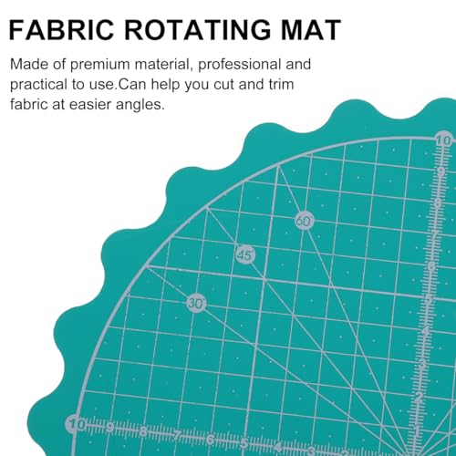 IMIKEYA 360 Rotating Self-Healing Cutting Mat 20cm/8" Precision Fabric Cutting Board for Sewing, Quilting, Crafts Projects, Durable Surface