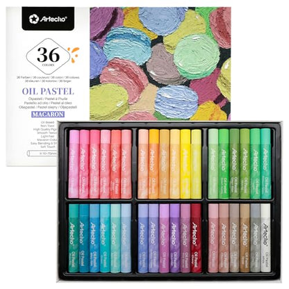 Artecho Macaron Oil Pastels Set of 36 Colors (10 x 70 mm)