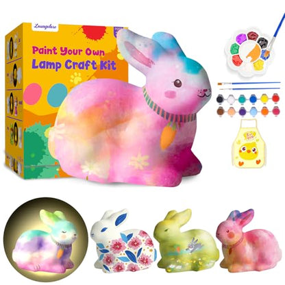 Paint Your Own Bunny Lamp Kit, DIY Rabbit Night Light Craft Kits for Kids - color: Bunny Lamp