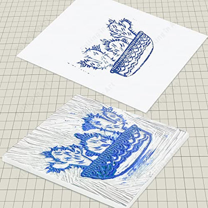 Falling in Art 2 Pack White 8 x 10 Rubber Carving Block - size: 8'' x 10'' 2 Pack