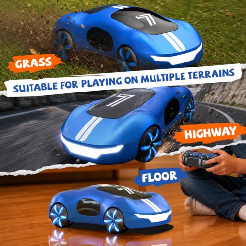 AEROQUEST Gesture Control RC Stunt Car, Remote Control Car for Boys Gifts - color: Blue