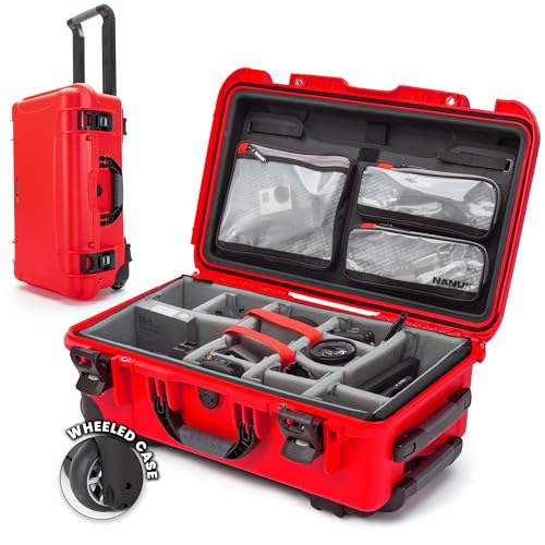 NANUK 935 Pro Photo Kit Camera Case, Waterproof Wheeled Hard Case, Carry-On - color: Red - Pro Photo Kit
