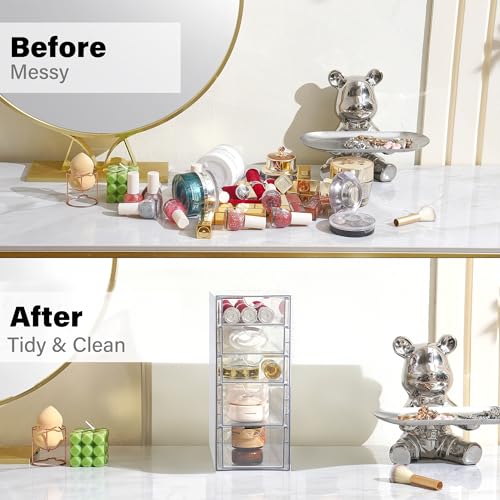 Prsildan Hair Accessories Organizer Acrylic Drawer with 5 Small Drawers - size: 5 Drawers