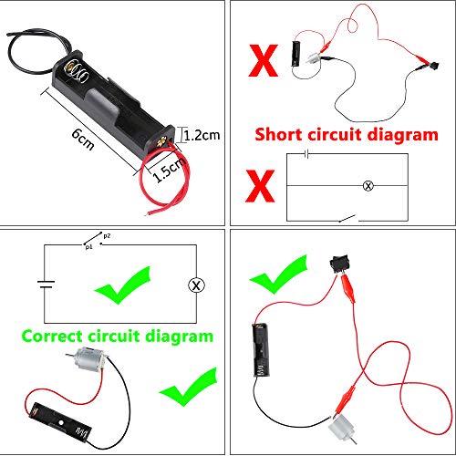 Sntieecr Electric Circuit Motor Kit, Science Experiment Educational Kit - style: Electric Motor Kit (Bagged)