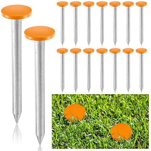 Silkfly 8 Pcs Survey Stakes Property Line Markers Orange, 6.7 Inch - color: Orange, size: 6.7 Inch