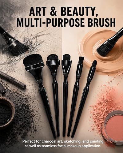 Graphite Blending Brushes for Sketching, Dry Brush Miniature Painting - color: Rose Gold
