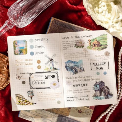 Diuhofart Star Trails Scrapbooking Kit, 128 Pcs Journal Set - color: Star Trails Postman