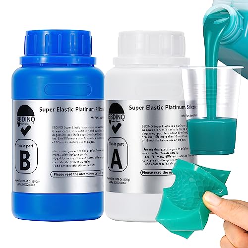 BBDINO Super Elastic Silicone Mold Making Kit 8A Jade Green Trial 600g - color: 21.2 Oz Jade Green