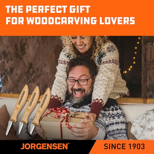 Jorgensen 3-Piece Wood Carving Tool Set with Stainless Steel Knives