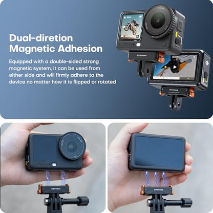 REYGEAK Magnetic Quick Release Adapter for DJI Action 6/Osmo Nano, 2 Pack - color: Two Pack