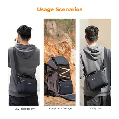 K&F CONCEPT Camera Sling Bag Small Crossbody Case - color: 04-Deep Blue