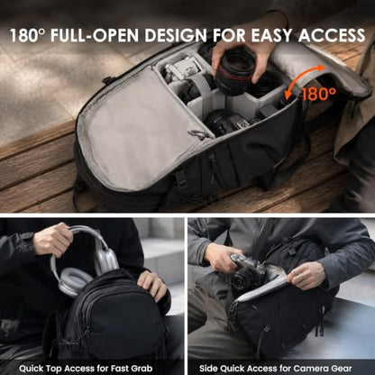 TARION Urban Camera Backpack for Photographers 21L ROVE FX21 Black - color: Black