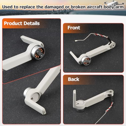 Right Front Motor Arm for DJI Mavic Mini 2 Arms Replacement for Mavic Mini 2 Arm Drone Accessories Parts with Repair Tools(Right Front)