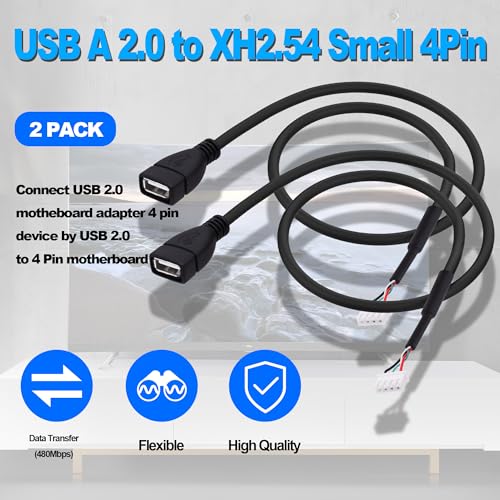 USB A Female to XH2.54 4Pin Motherboard Connector Converting Cable 30cm - style: Female