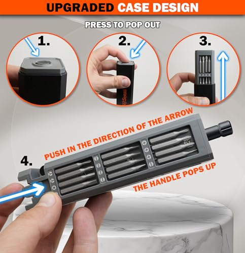 AV Steel Precision Screwdriver Set 46-in-1, Mini Screwdriver Set with Portable Storage Case, Magnetic Repair Tool Kit for Electronics, PC, Phone, DIY Projects, Home Repairs