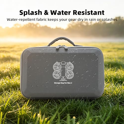 BRDRC Carrying Case for DJI Neo 2, Portable Protective Storage Bag with Shoulder for DJI Neo 2 Fly More Combo Accessories, for RC-N3 Remote Controller Drone Battery Charging Hub