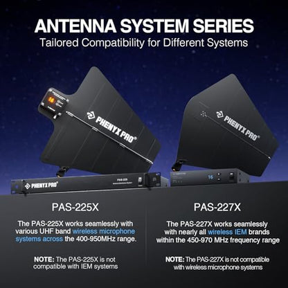 Phenyx Pro Wireless Antenna Combiner for in-Ear Monitor System PAS-227X