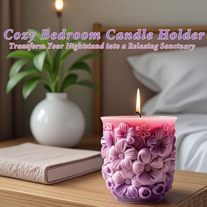 Floral Planter Resin Vase Molds, 3D Daisy Candle Silicone Molds - color: Daisy Resin Mold