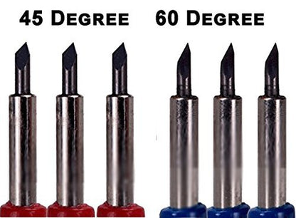 Craft Blades German Carbide Bulk Packs Deep Point (20 Pack - 15 Standard & 5 Deep Point) - color: red/blue German Carbide