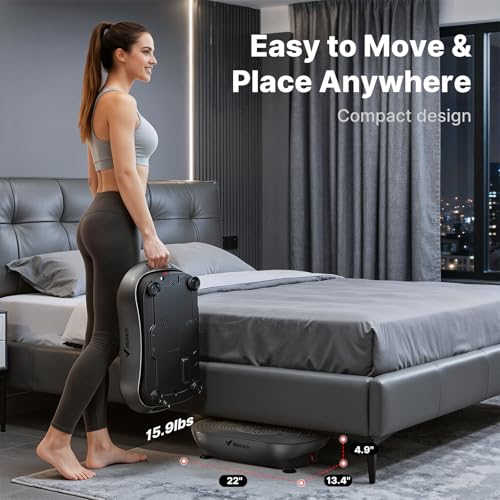 Merach V33 Pro Vibration Plate Exercise Machine with Touchscreen, 99 Speeds - color: Arc-Silver Black