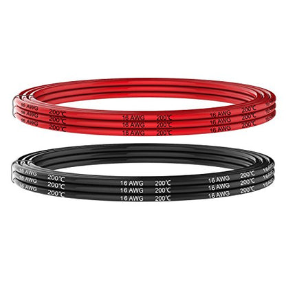 16awg Silicone Electrical Wire Cable 2 Colors Tinned Copper 10ft Each - size: 2 Colors each 10FT, style: 16AWG